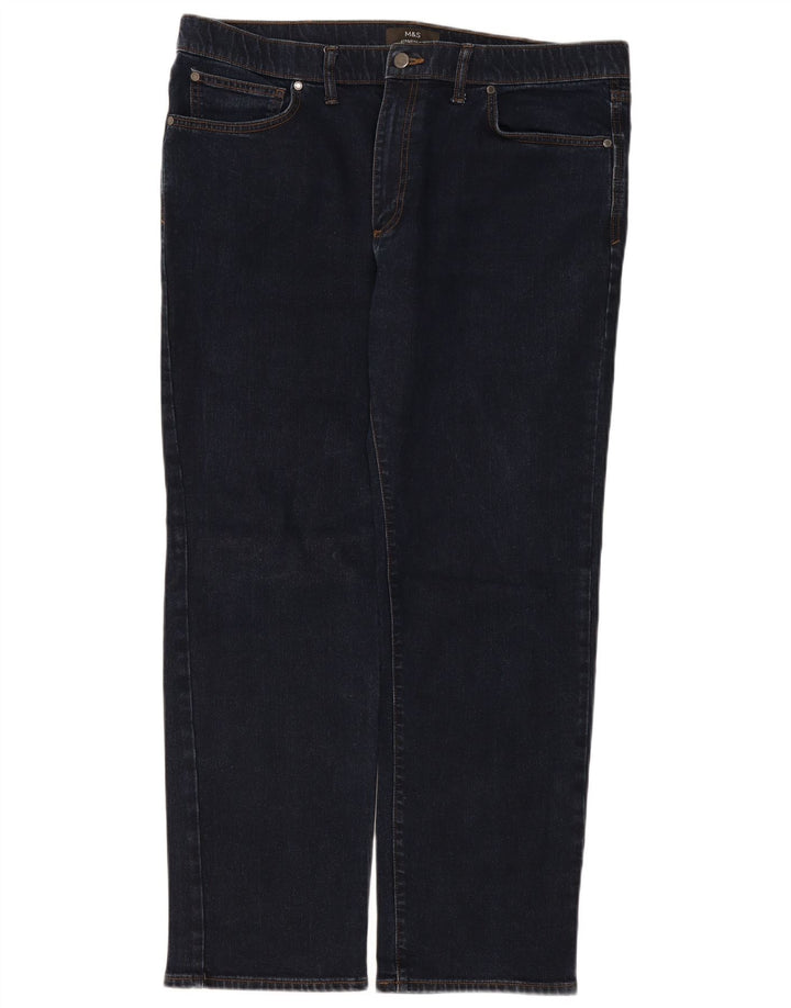 Męskie jeansy Marks & Spencer Regular Straight W40 L31 Granatowe, bawełniane