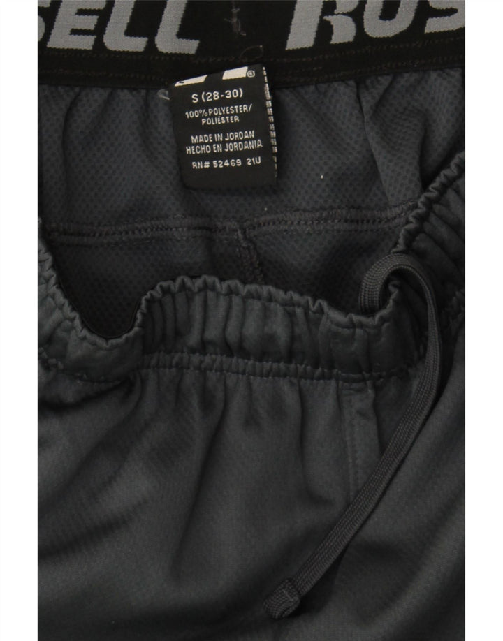RUSSELL ATHLETIC Mens Sport Shorts Small Grey Colourblock Polyester Vintage Russell Athletic and Second-Hand Russell Athletic from Messina Hembry 