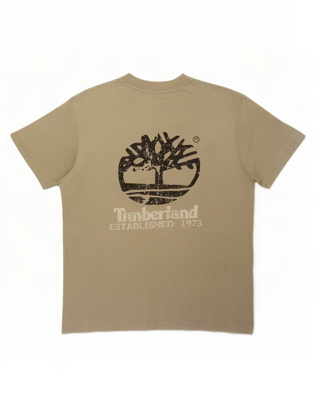 Męski T-shirt z grafiką Timberland, mały, bawełniany khaki