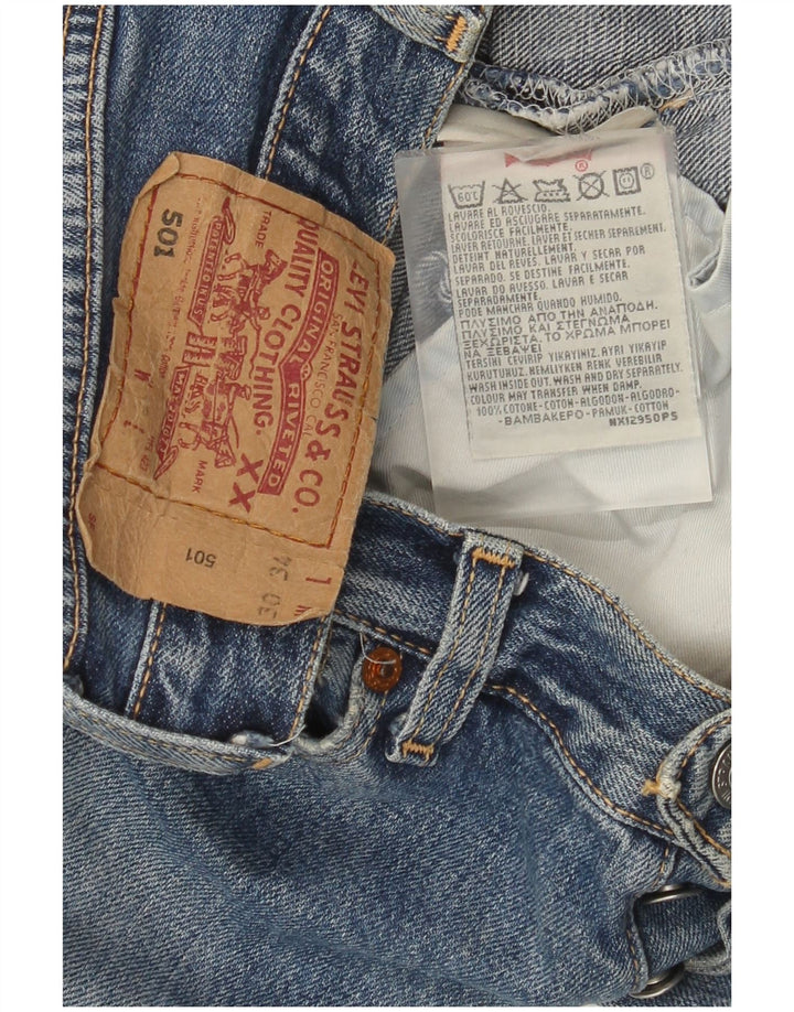 Damskie jeansy Levi's 501 Straight W30 L30 Niebieskie bawełniane