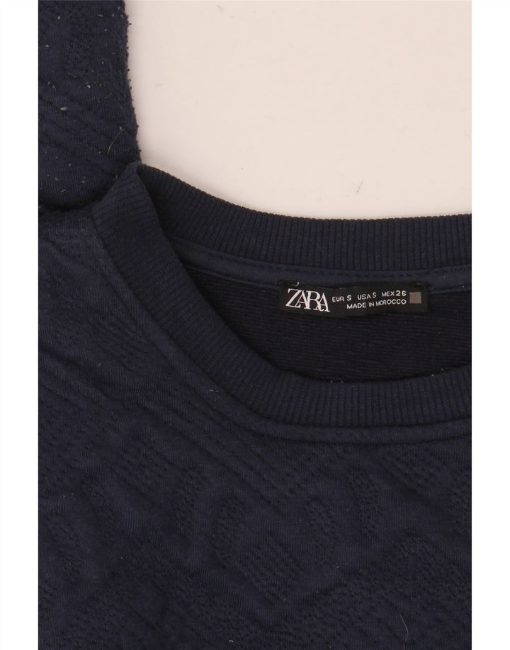 Męski sweter Zara, mały, granatowy Argyle/Diament