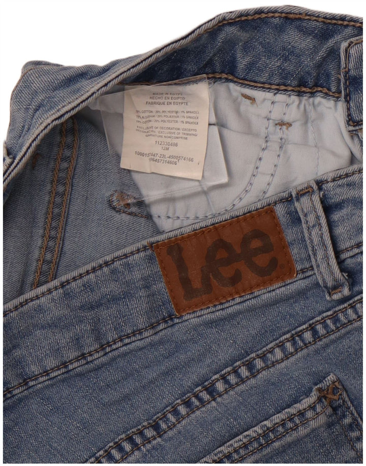 Damskie spodenki jeansowe LEE US 12, duże, W30, niebieska bawełna