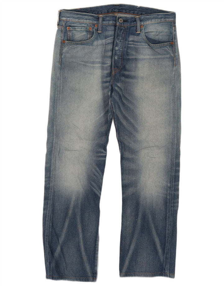 Męskie jeansy Levi's 501 Straight W34 L28 Niebieskie bawełniane