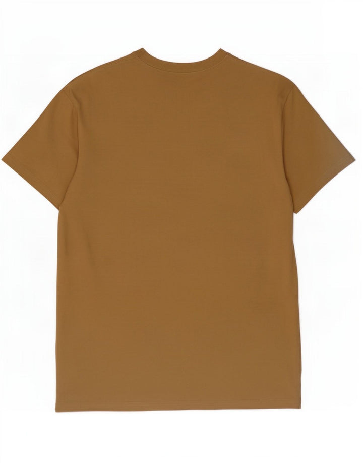 T-shirt męski Carhartt, bawełniany, średnio brązowy