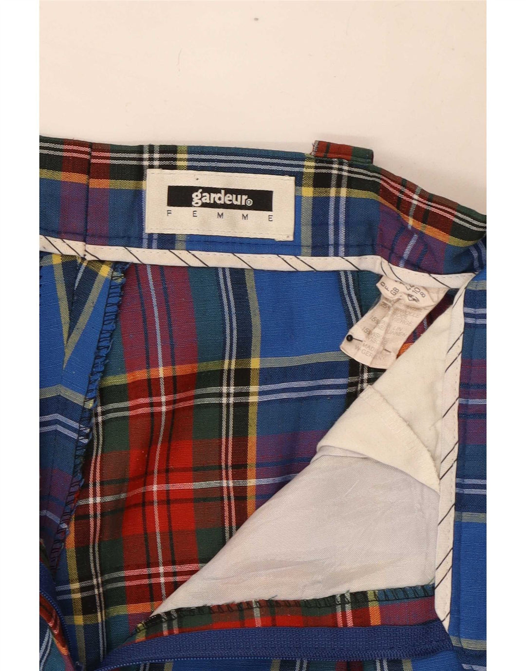 Damskie spodnie garniturowe GARDEUR UK 12 Medium W28 L29 wielokolorowa kratka