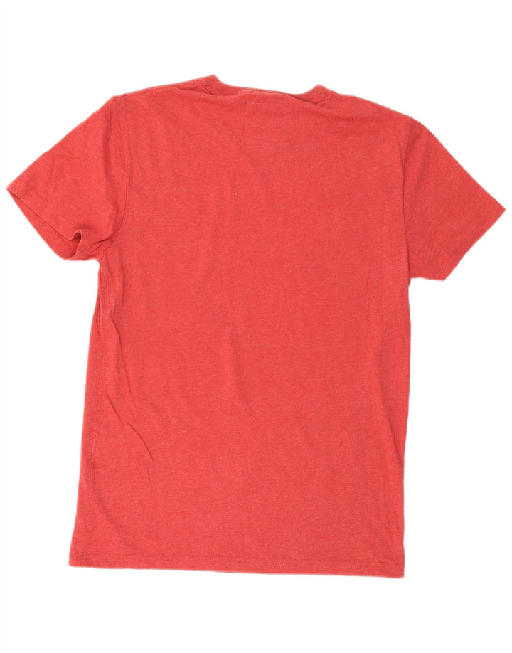 SUPERDRY Męski T-shirt z grafiką, mały, czerwony, bawełniany