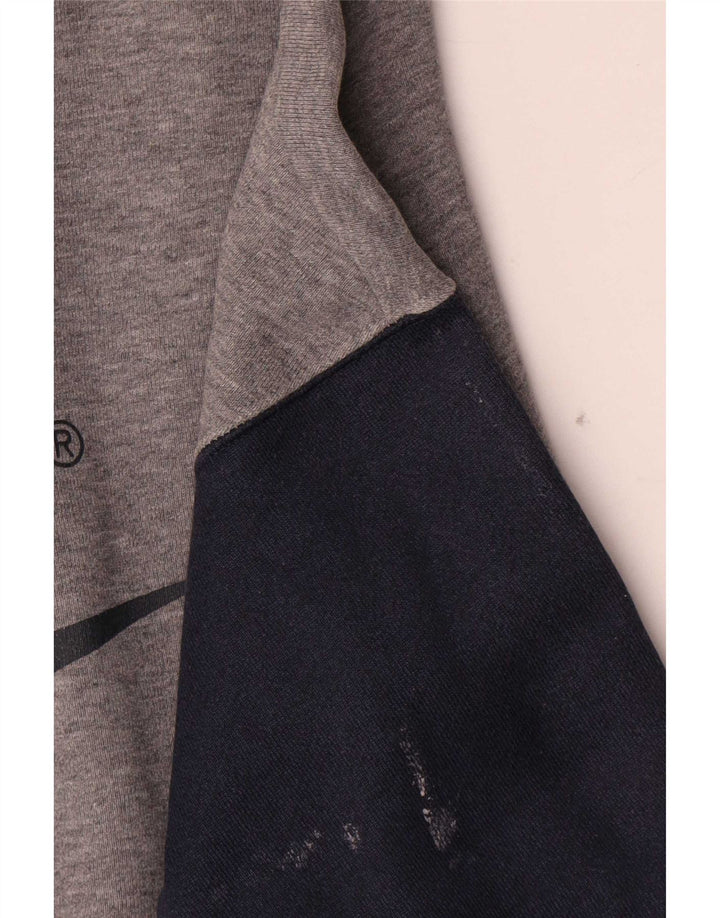 Męska bluza Nike z grafiką, bawełniana, średnioszara, z blokami kolorów