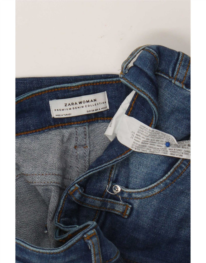 Damskie jeansy rozkloszowane Zara EU 38 Small W28 L32 Niebieskie bawełniane