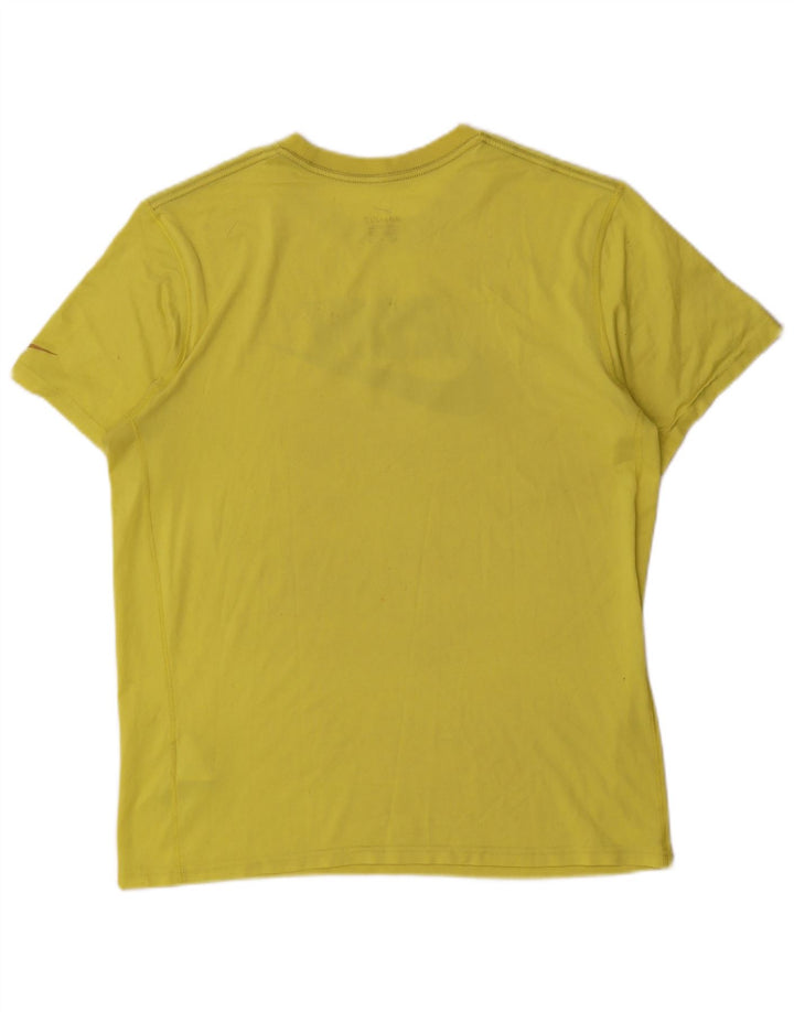 Męski T-shirt Nike Dri Fit z grafiką, średni żółty poliester