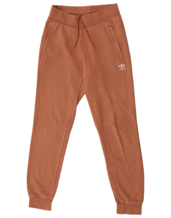 Damskie spodnie dresowe Adidas Joggers UK 4/6 XS Brązowa bawełna