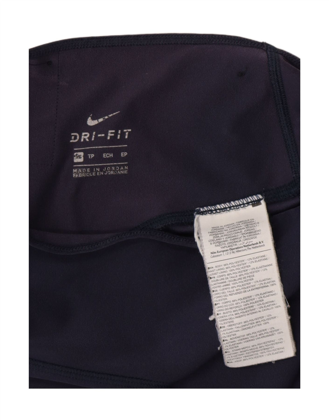 Damskie legginsy NIKE Dri Fit UK 6 XS Granatowe, poliestrowe