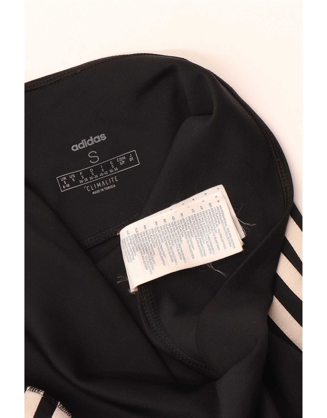 Damskie legginsy Adidas Climalite UK 8/10, małe, czarne, poliestrowe