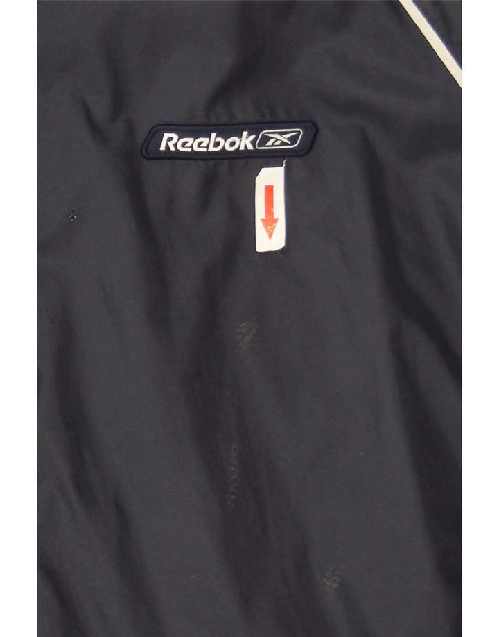 Męska kurtka przeciwdeszczowa Reebok UK 40, duża, granatowa, nylonowa