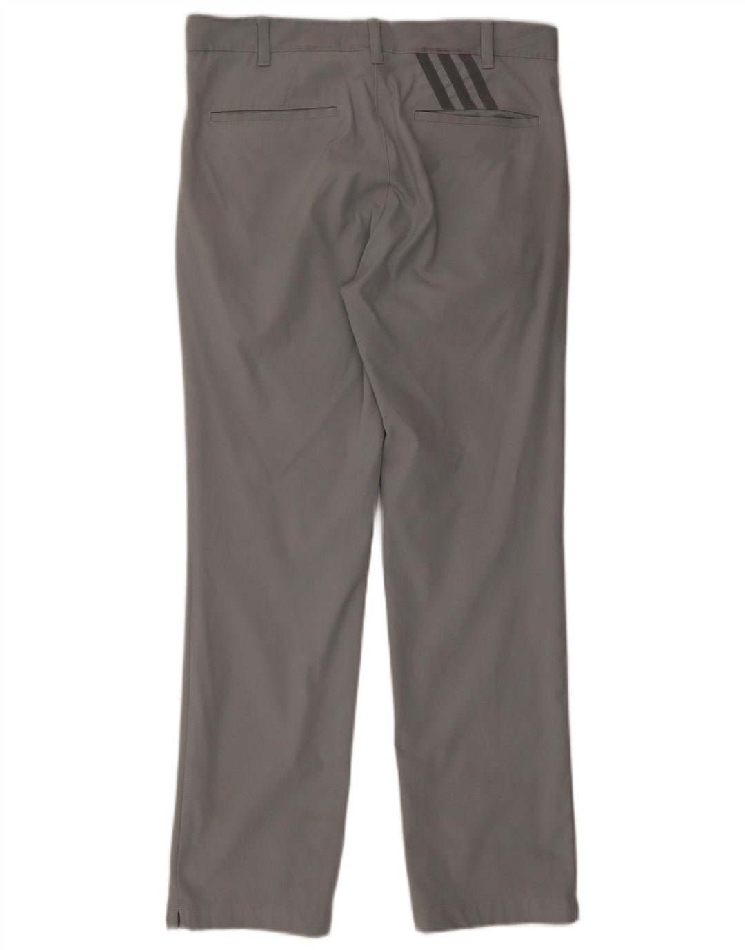 ADIDAS Mens Straight Chino Trousers W30 L30 Grey Polyester