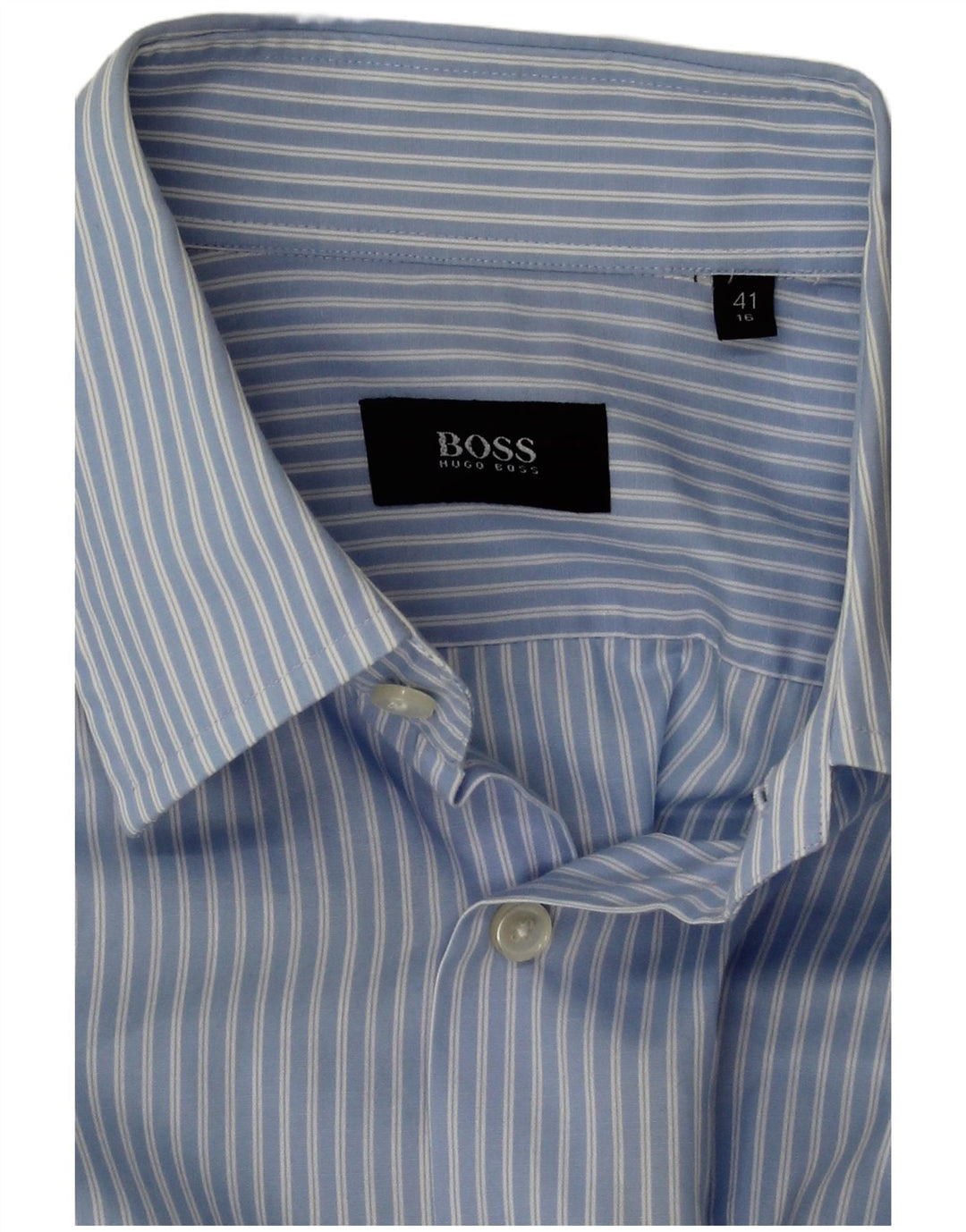 Koszula męska Hugo Boss rozmiar 41 16, duża niebieska w prążki