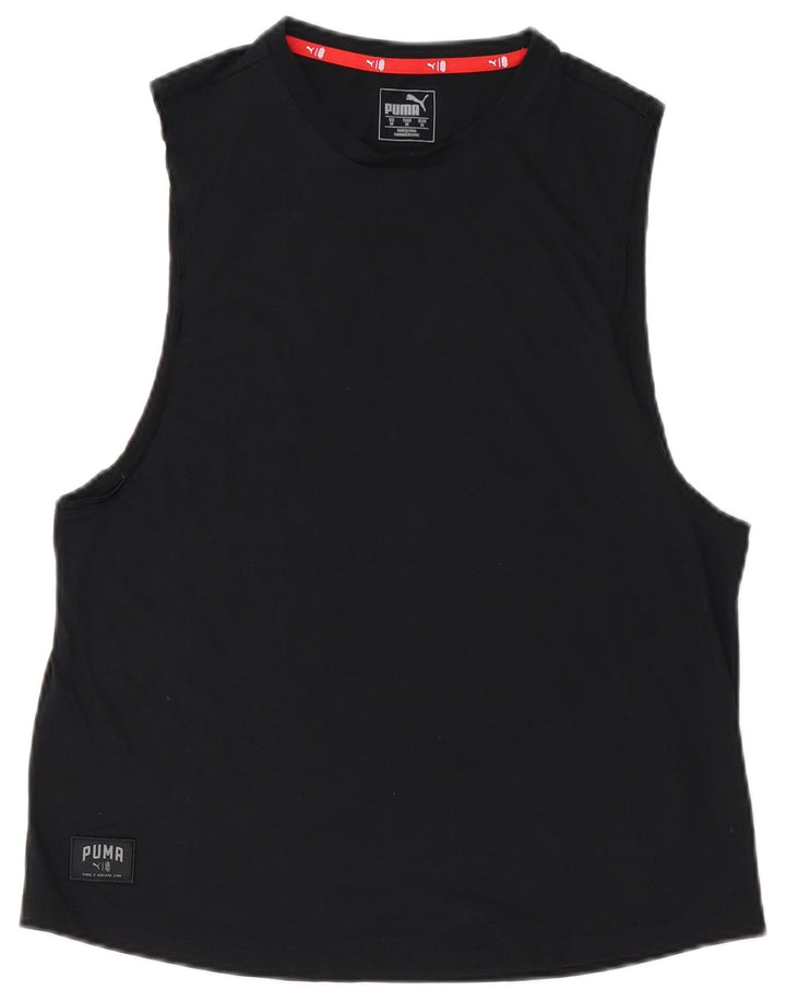 Męska kamizelka Puma, średnia czarna, bawełniana