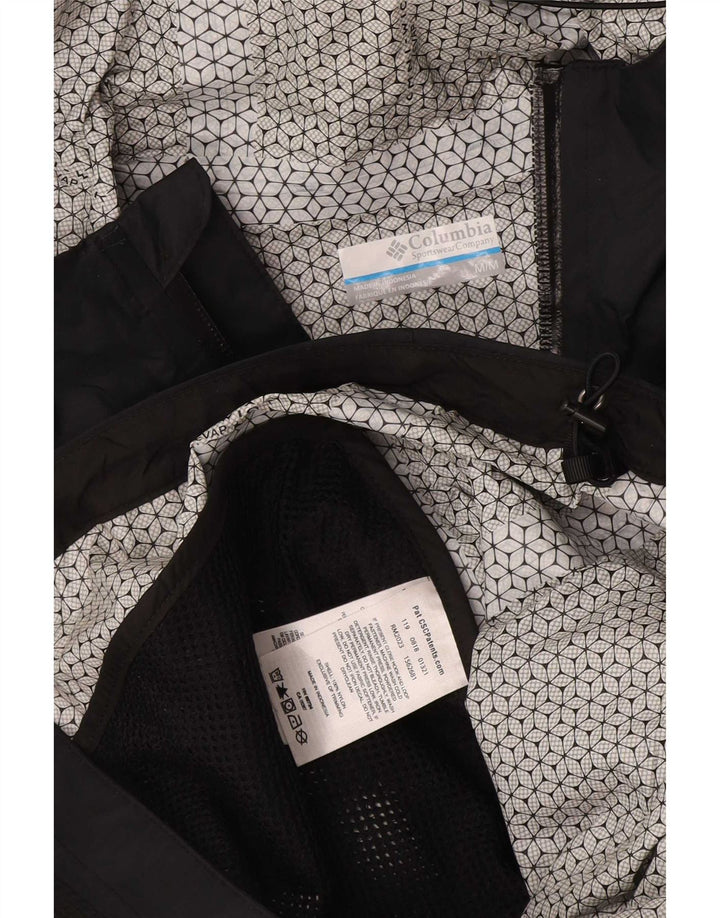 Męska kurtka przeciwdeszczowa z kapturem Columbia UK 38 Średni czarny nylon