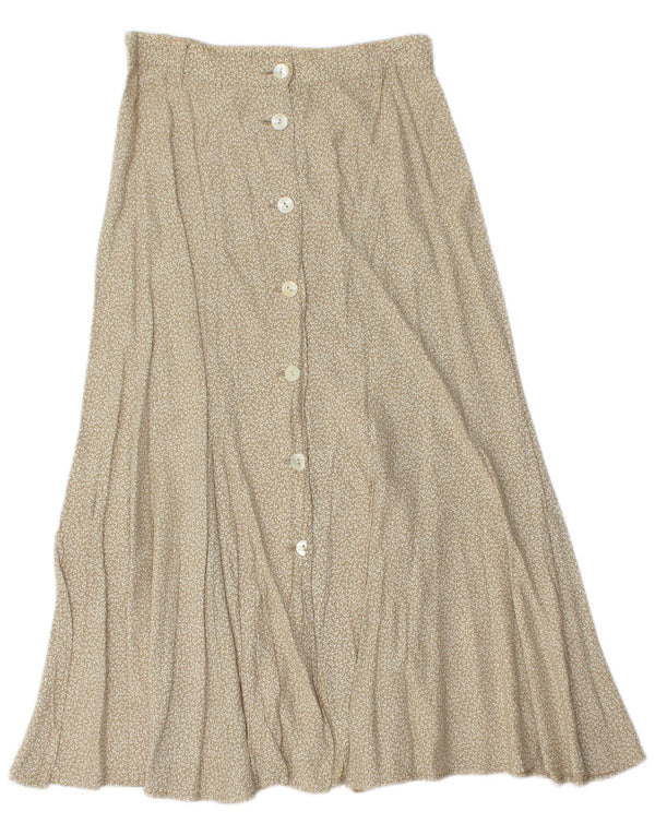 Vintage damska spódnica w kształcie litery A z wysokim stanem IT 42 Medium W26 Green Floral