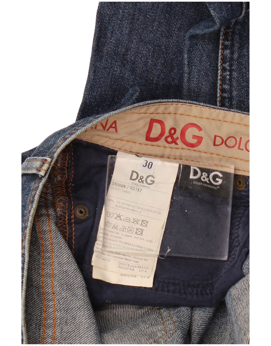DOLCE & GABBANA Damskie, obcisłe jeansy Bootcut z niską talią W34 L30 Niebieskie