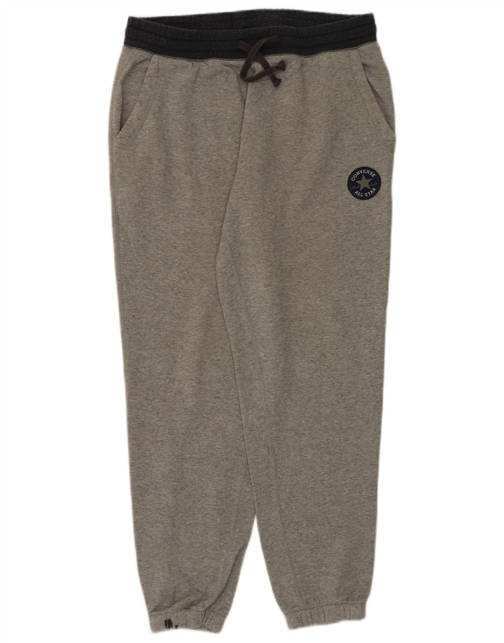 Męskie spodnie dresowe Converse Joggers, duże, szare, bawełniane