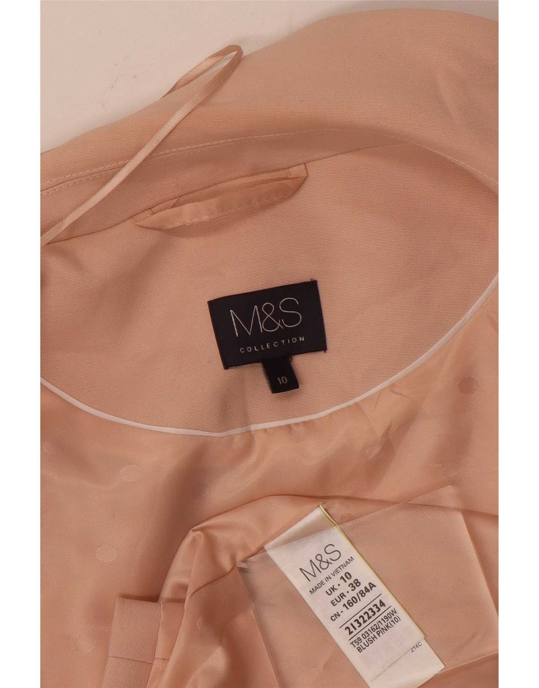 Marks & Spencer Damska marynarka bez rękawów z długimi rękawami, UK 10, mała, różowa