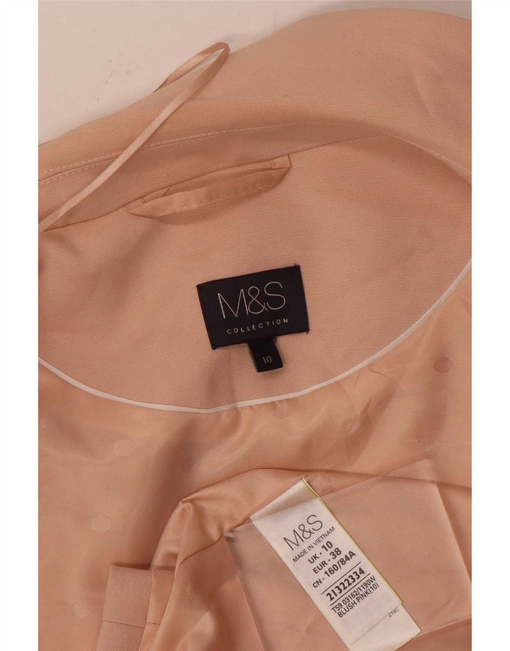 Marks & Spencer Damska marynarka bez rękawów z długimi rękawami, UK 10, mała, różowa