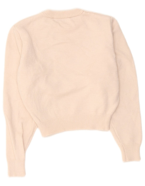 Damski sweter z okrągłym dekoltem Zara UK 10 Small Beżowa Wiskoza