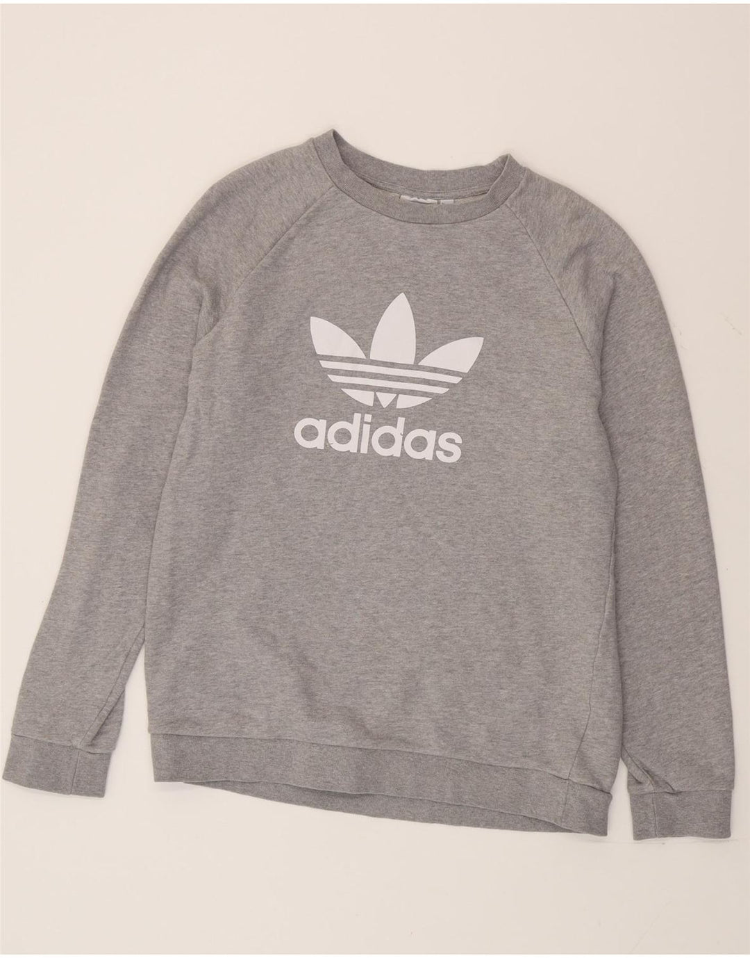 Męska bluza Adidas z grafiką, średnia szara bawełna