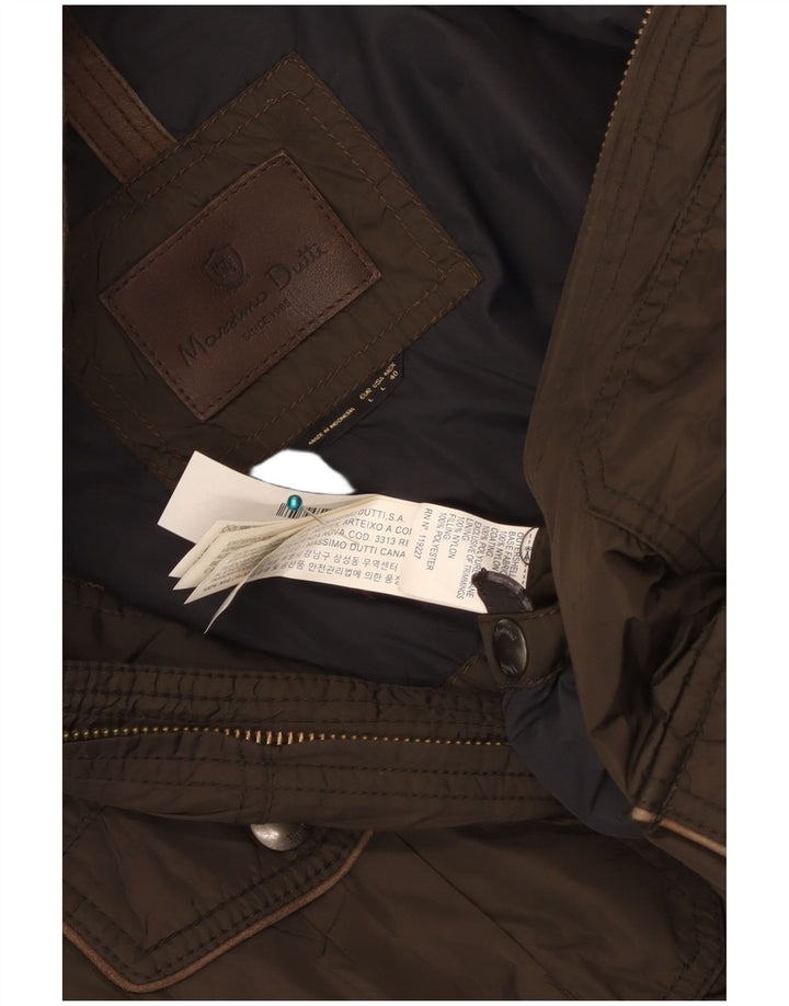 Męska kurtka użytkowa MASSIMO DUTTI UK 40, duża, nylon w kolorze khaki