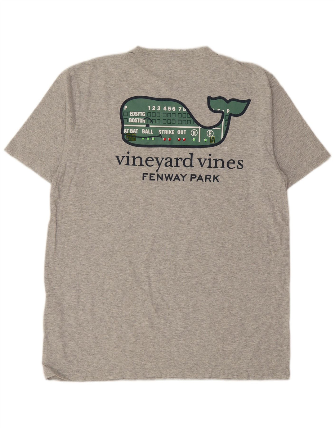 Męska koszulka z grafiką Vineyard Vines, średnia szara bawełna