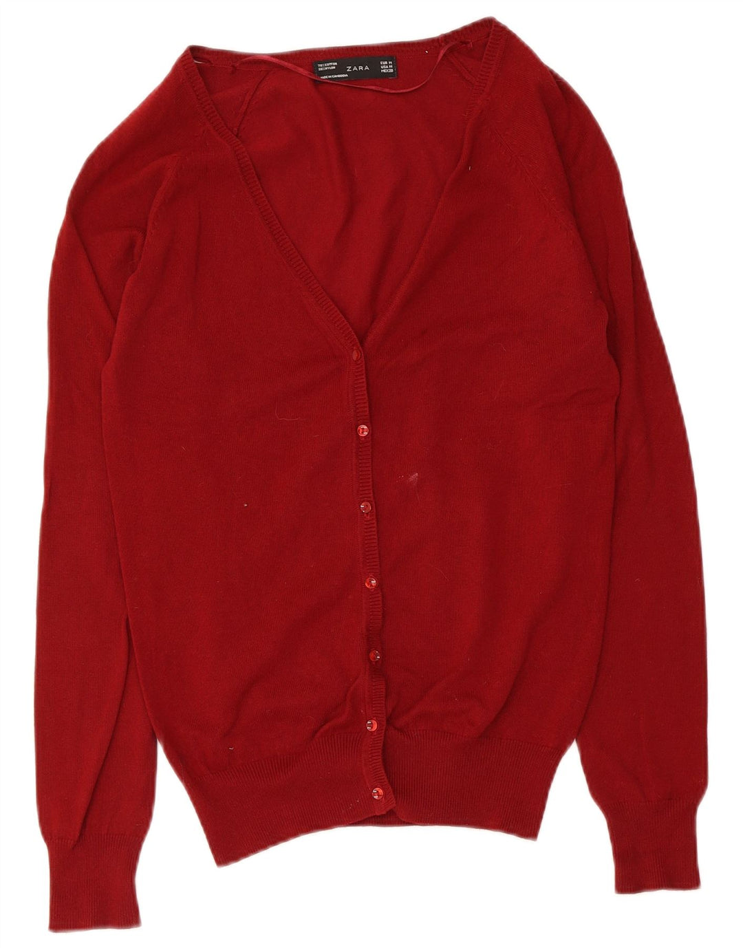 Sweter damski Zara, UK 12, średni czerwony, bawełniany