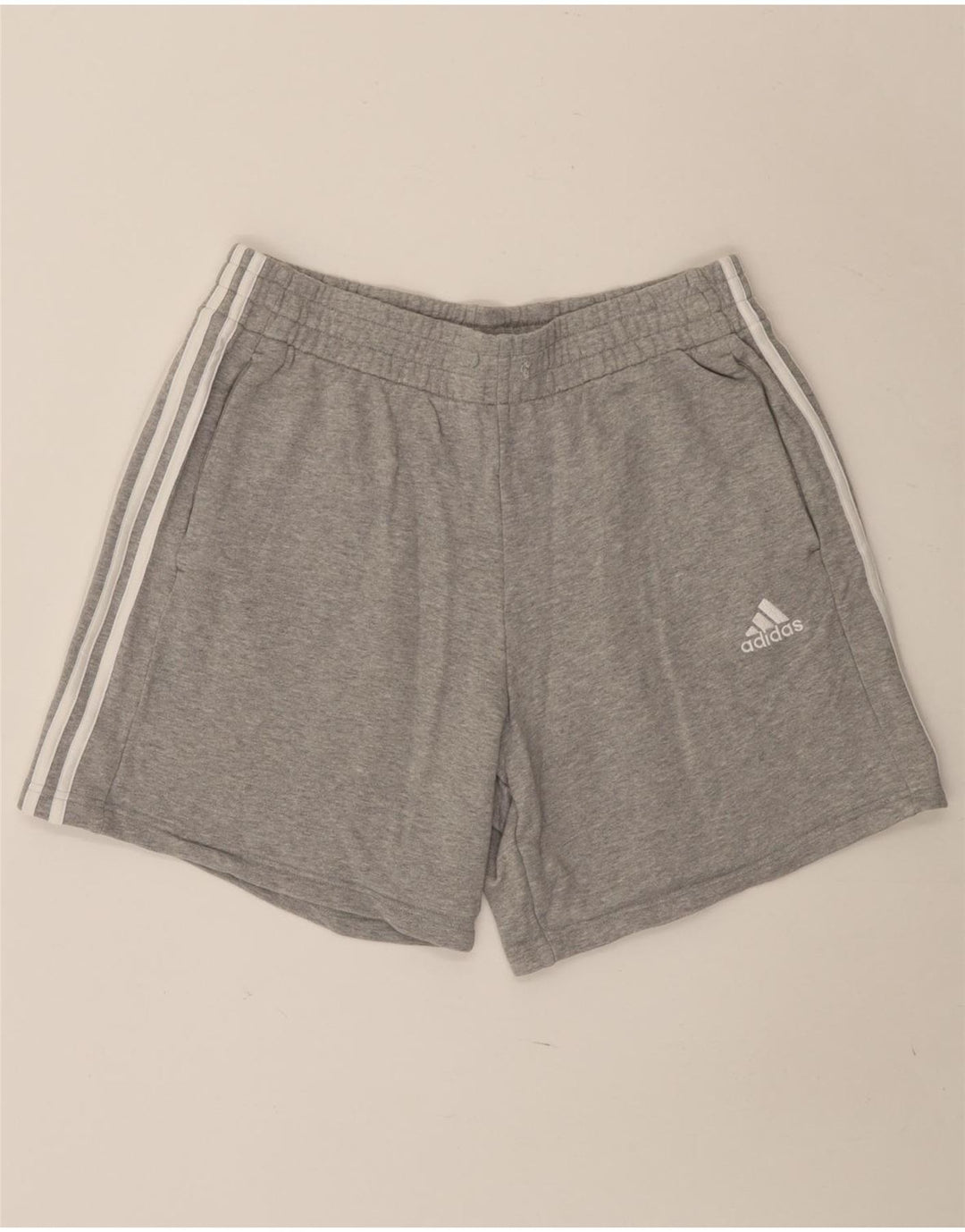 Męskie spodenki sportowe Adidas, duże, szare, z bawełny w plamki