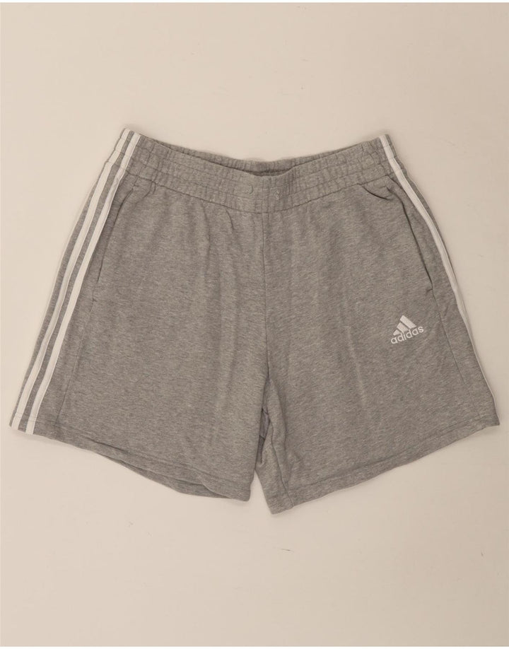Męskie spodenki sportowe Adidas, duże, szare, z bawełny w plamki