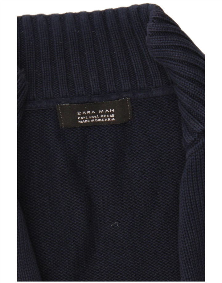 Sweter męski Zara, duży, granatowy