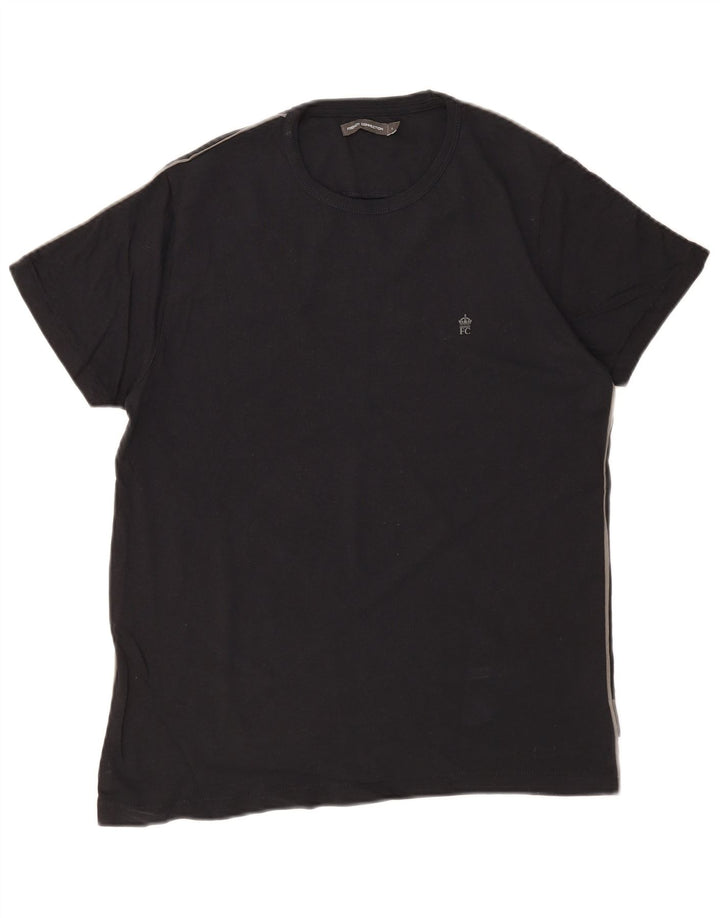 FRENCH CONNECTION Mens T-Shirt Top Large Black Cotton