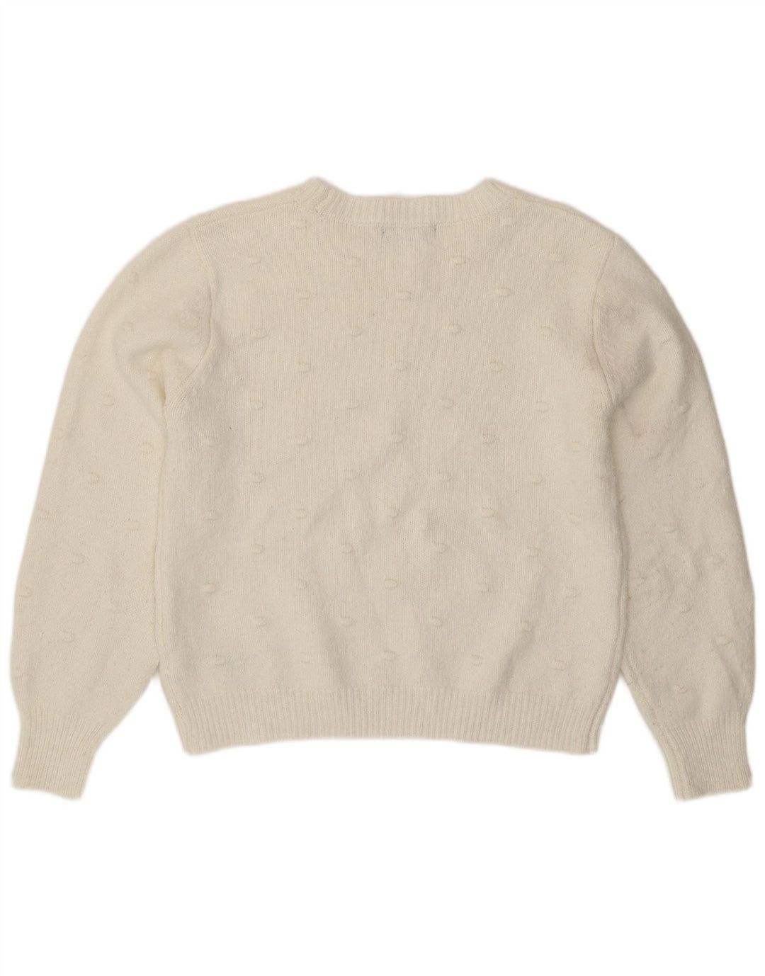 Sweter damski Marks & Spencer z okrągłym dekoltem, UK 14, średni biały
