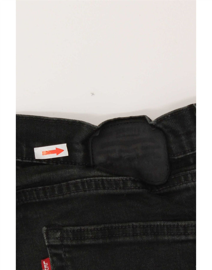 Męskie proste dżinsy Levi's W33 L30 Czarna bawełna