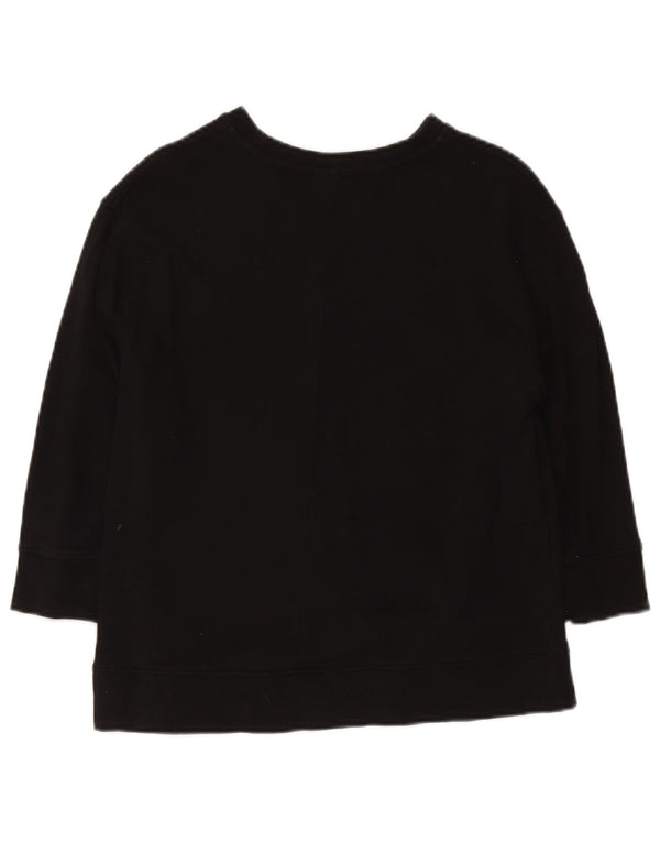Damski sweter Zara z rękawem 3/4, UK 14, średni czarny, bawełniany