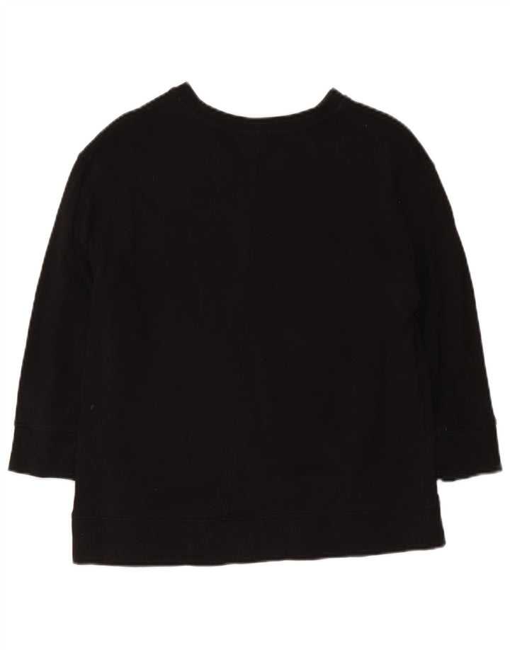 Damski sweter Zara z rękawem 3/4, UK 14, średni czarny, bawełniany