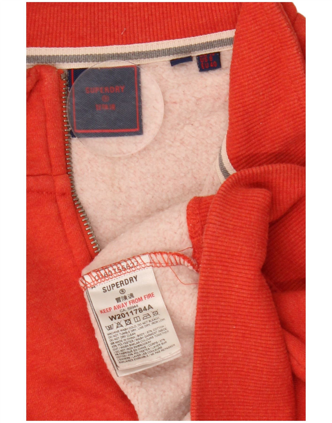 Damski sweter oversize SUPERDRY Crop UK 12, średni czerwony