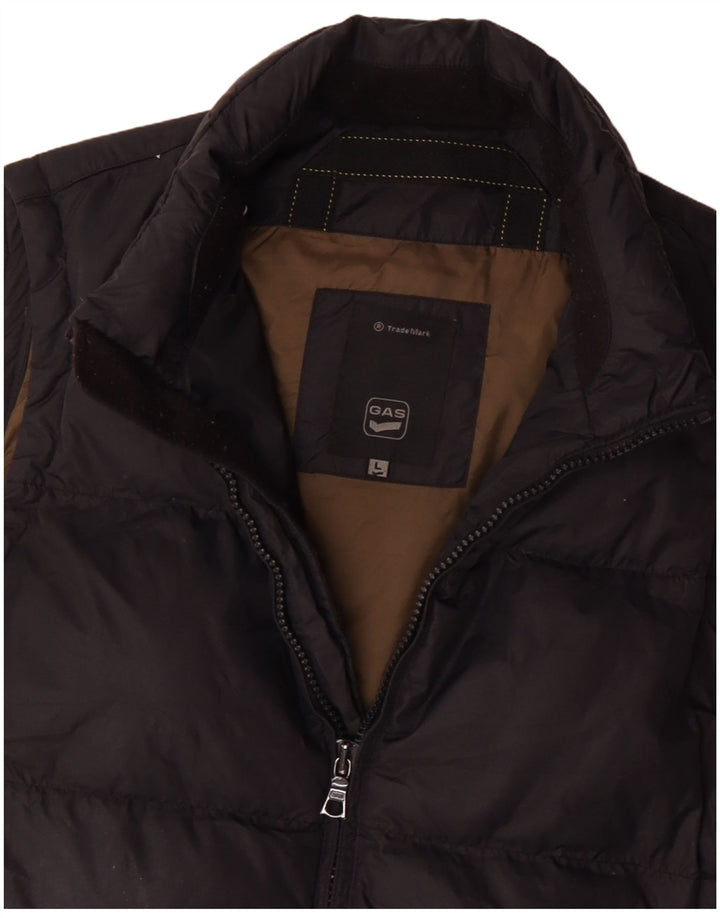 Męska wyściełana kamizelka Gas UK 40, duża, czarna, poliester