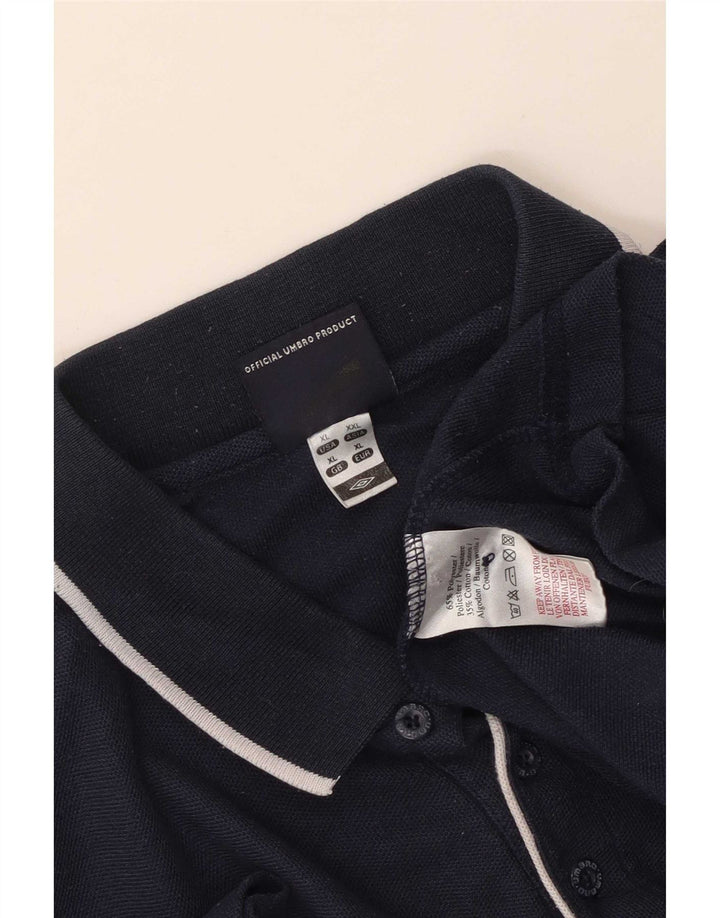 Męska koszulka polo Umbro XL granatowa, poliestrowa