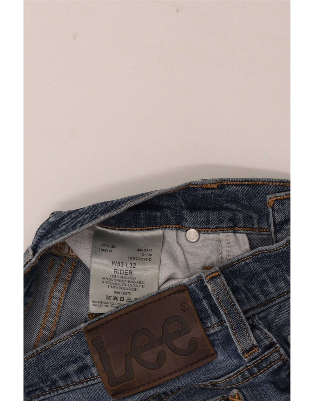 Męskie jeansy Lee Rider Slim W33 L32 Niebieskie bawełniane