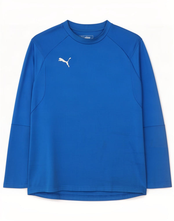 Męska koszulka Puma z długim rękawem 2XL, niebieski poliester
