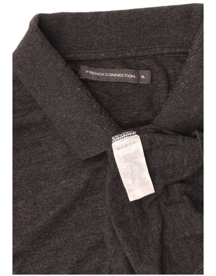 Męska koszulka polo French Connection XL, szara, nakrapiana bawełna