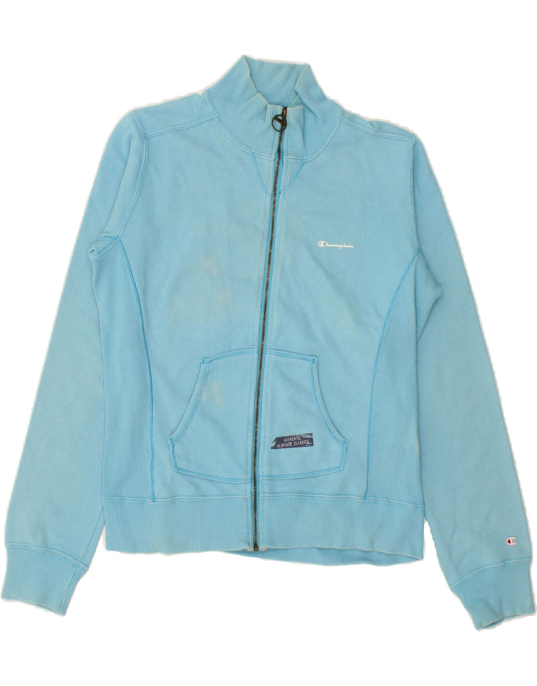 CHAMPION Womens Heritage Classics Tracksuit Top Jacket UK 14 Medium Blue Vintage Champion and Second-Hand Champion from Messina Hembry 