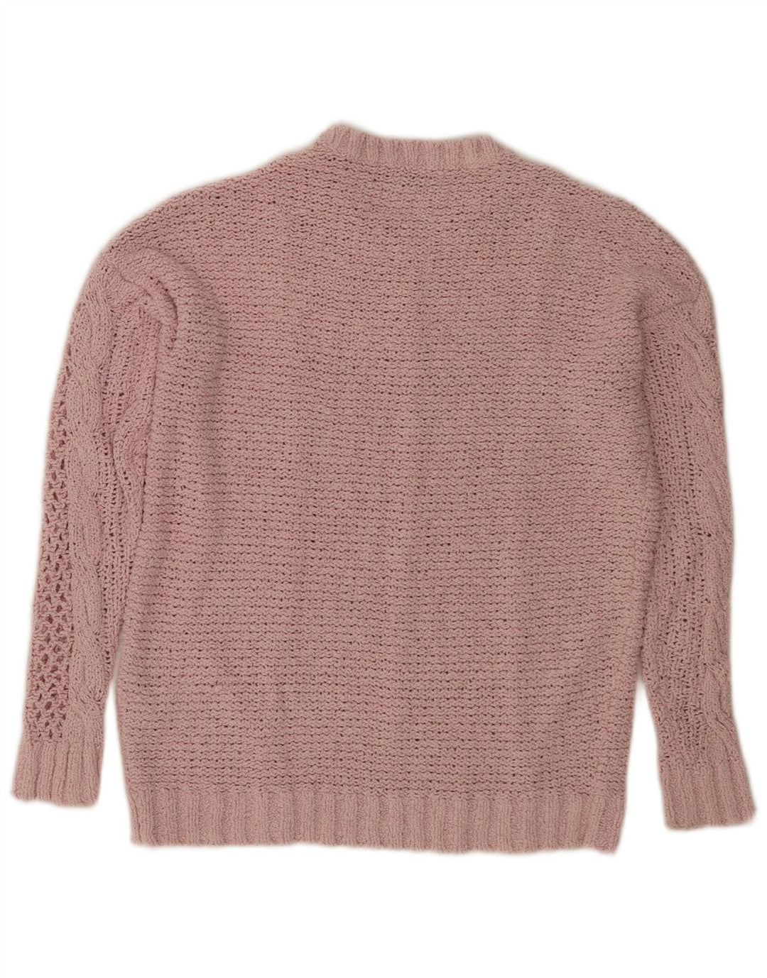 Marks & Spencer Damski sweter oversize z okrągłym dekoltem, UK 10, mały, różowy