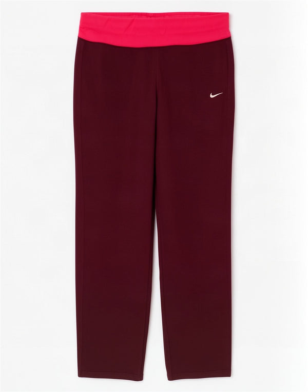 Dziewczęce spodnie dresowe Nike 13-14 lat XL, bordowa, bawełniana z blokami kolorów