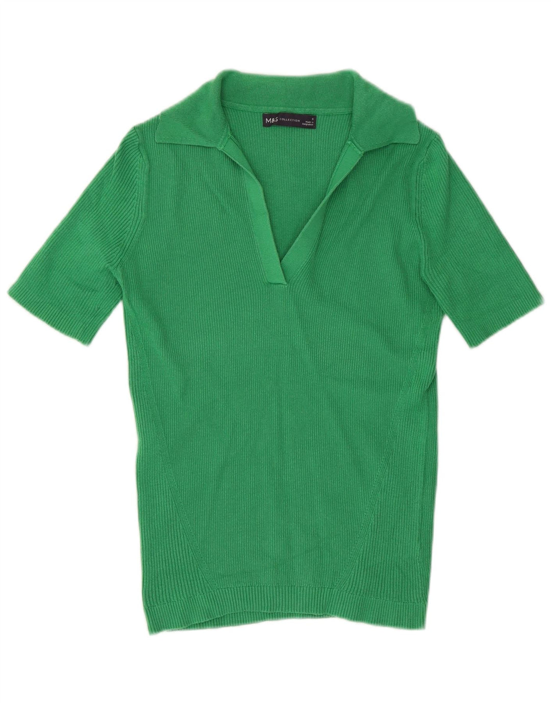 Damska dzianinowa koszulka polo Marks & Spencer UK 8, mała, zielona