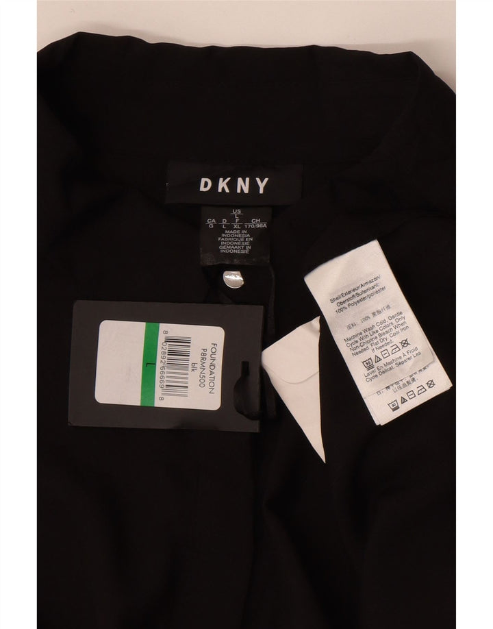 Damska bluzka koszulowa Dkny UK 16, duża, czarna, poliester